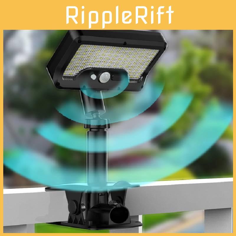 Solar Powered Led Clamp Light For Outdoor Garden Patio Lawn With Motion Sensor
