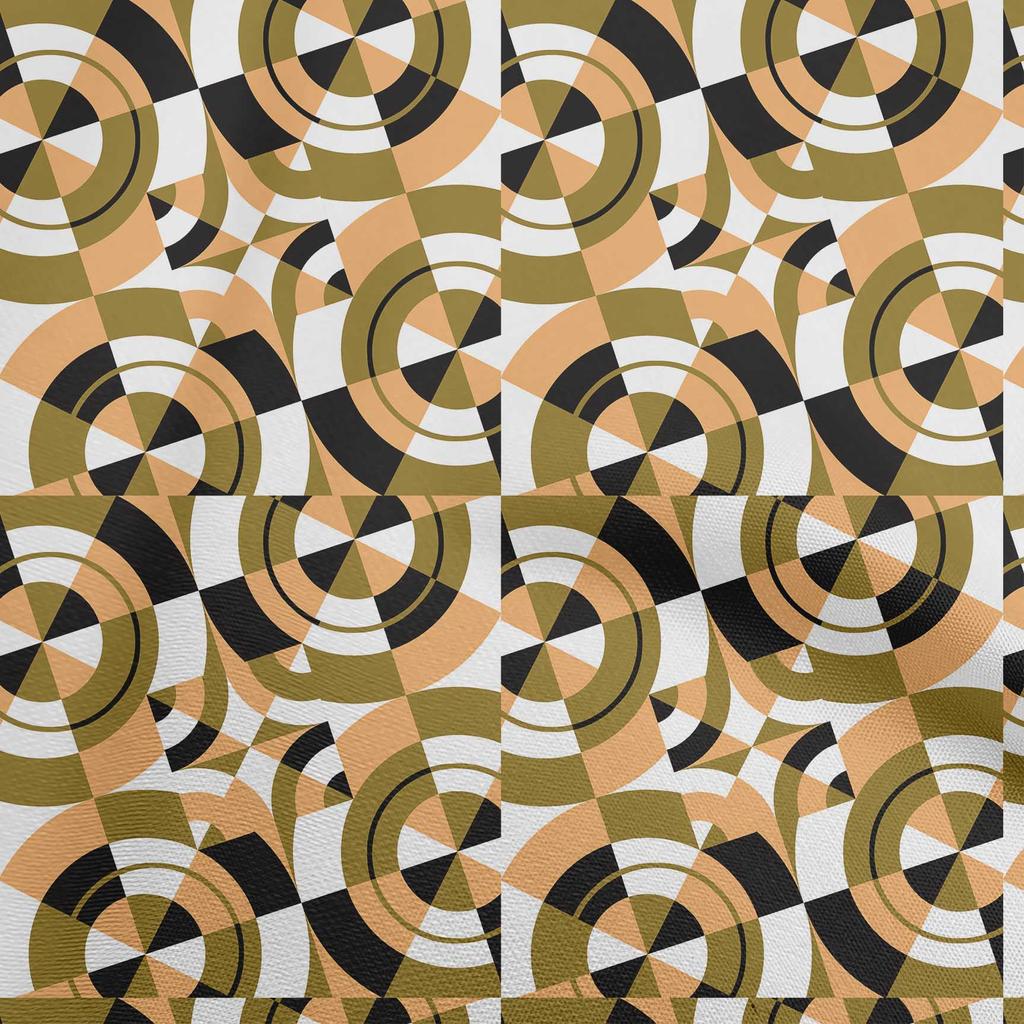 oneOone Cotton Flex Brown Fabric Geometrical Sewing Fabric By The Yard Printed Diy Clothing Sewing Supplies 40 Inch