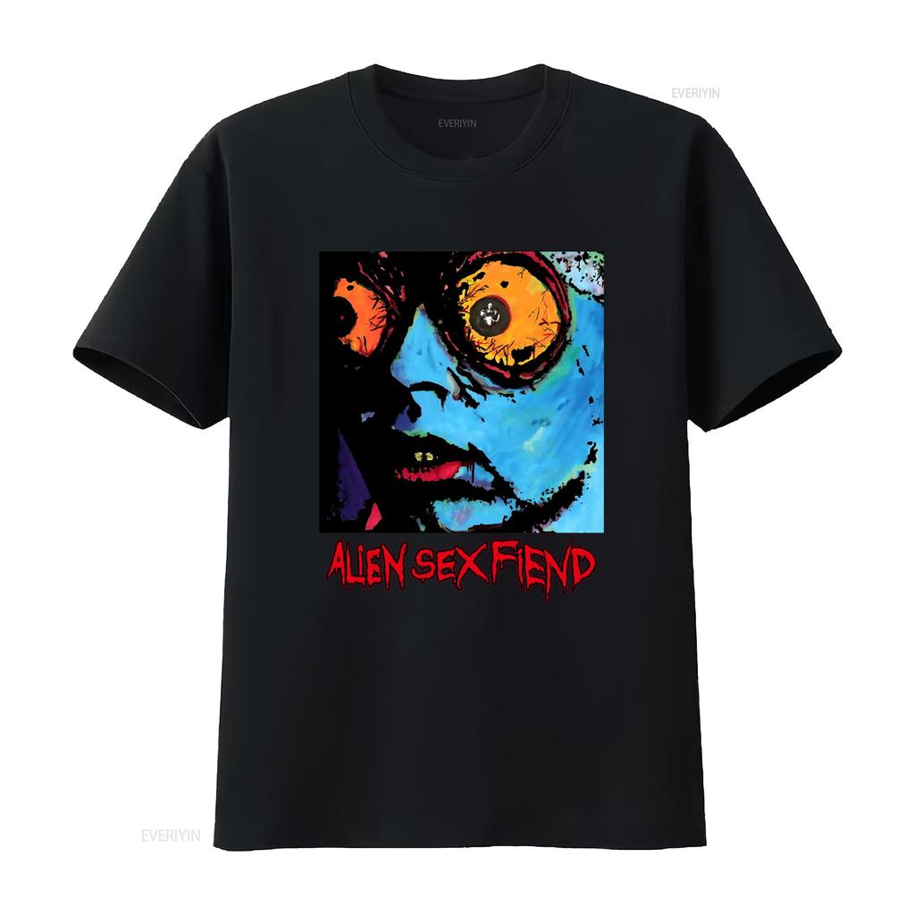 Alien Sex Fiend Band T Shirt Black All Sizes S 5XL Unique Art Print Design Perfect for Rock Fans TA4489 Vintage Washed