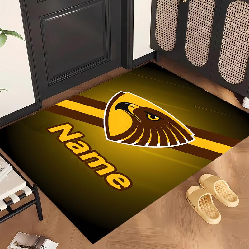 Hawthorn Hawks (1) Personalisierter Name Büro Teppich Stilvolle Dekoration für Wohnzimmer Schlafzimmer Küche