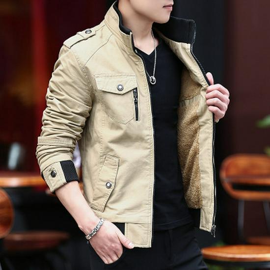 Men's Korean Style Stand-Up Collar Casual Jacket - Versatile Fashion for Spring and Autumn