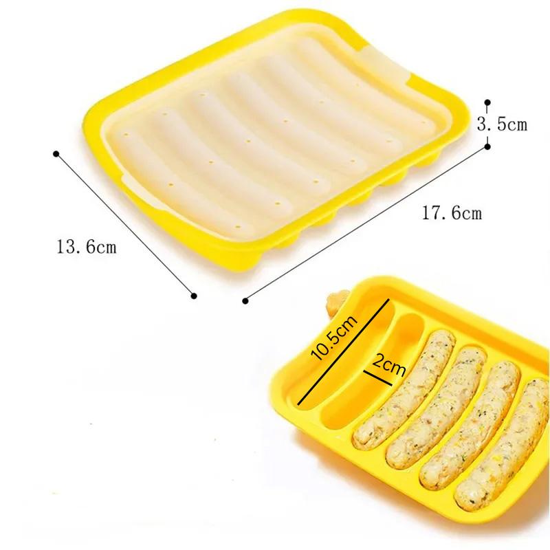 DIY Grade Silicone Sausage Mold Baby Food Supplement Tool Home Made Hot Dog Ham Baking Mold Mold Kitchen Accessories Gadgets
