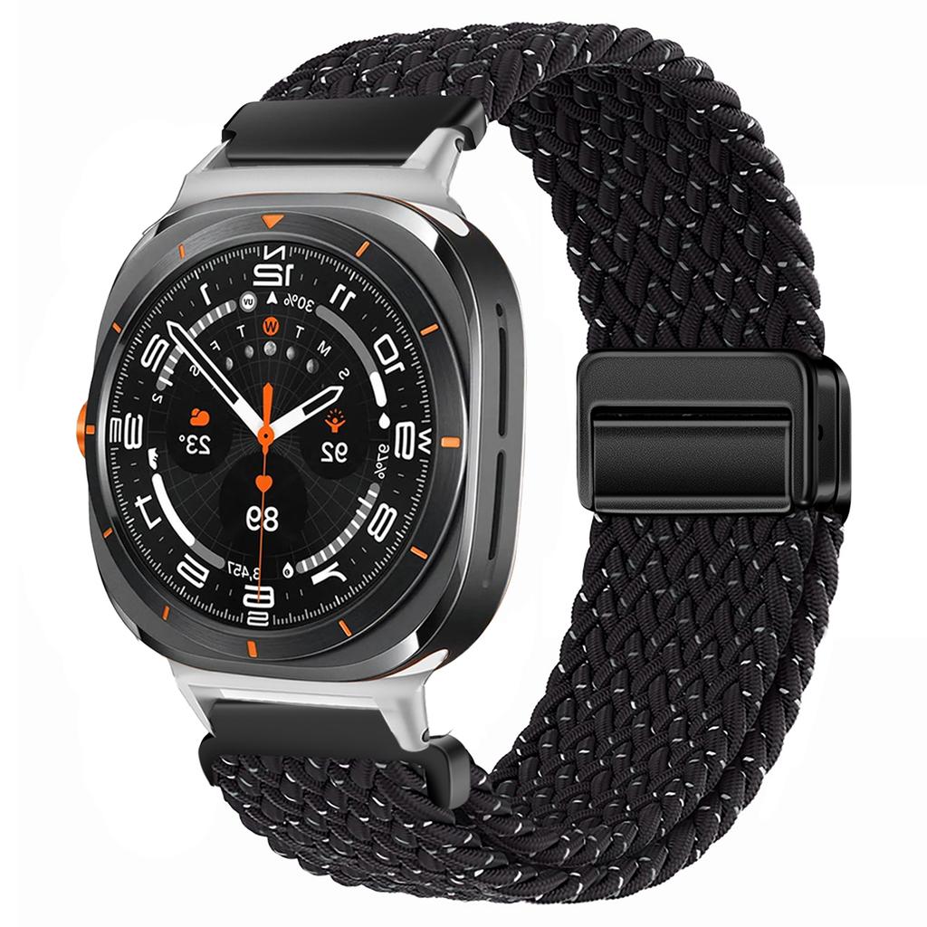 For Samsung Galaxy Watch Ultra Strap 47mm Accessories Magnetic Nylon Braided sport Bracelet Correa Galaxy Watch 7 Ultra Band