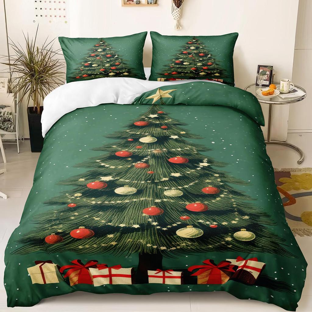 Comforter Christmas Xmas Tree Queen Size Soft Comfortable And Warm Printed For Boys And Girls Room Decoration