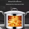 Yingbai 316 Stainless Steel Deep Stockpot with Steamer