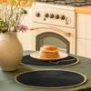 Anti-scald Coffee Cup Mats Middle East Style Round Dining Mat Vintage Solid Color Table Mat  Craft