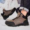 Men's Shoes Winter Thick and Cotton Mid High Top Casual Sports Shoes Warm Outdoor Shoes Lightweight and Non Slip Dad Shoes Walking Shoes