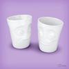 Set of Cups - CUPS - Perplexed and Happy - White - For Children - Charming Duo