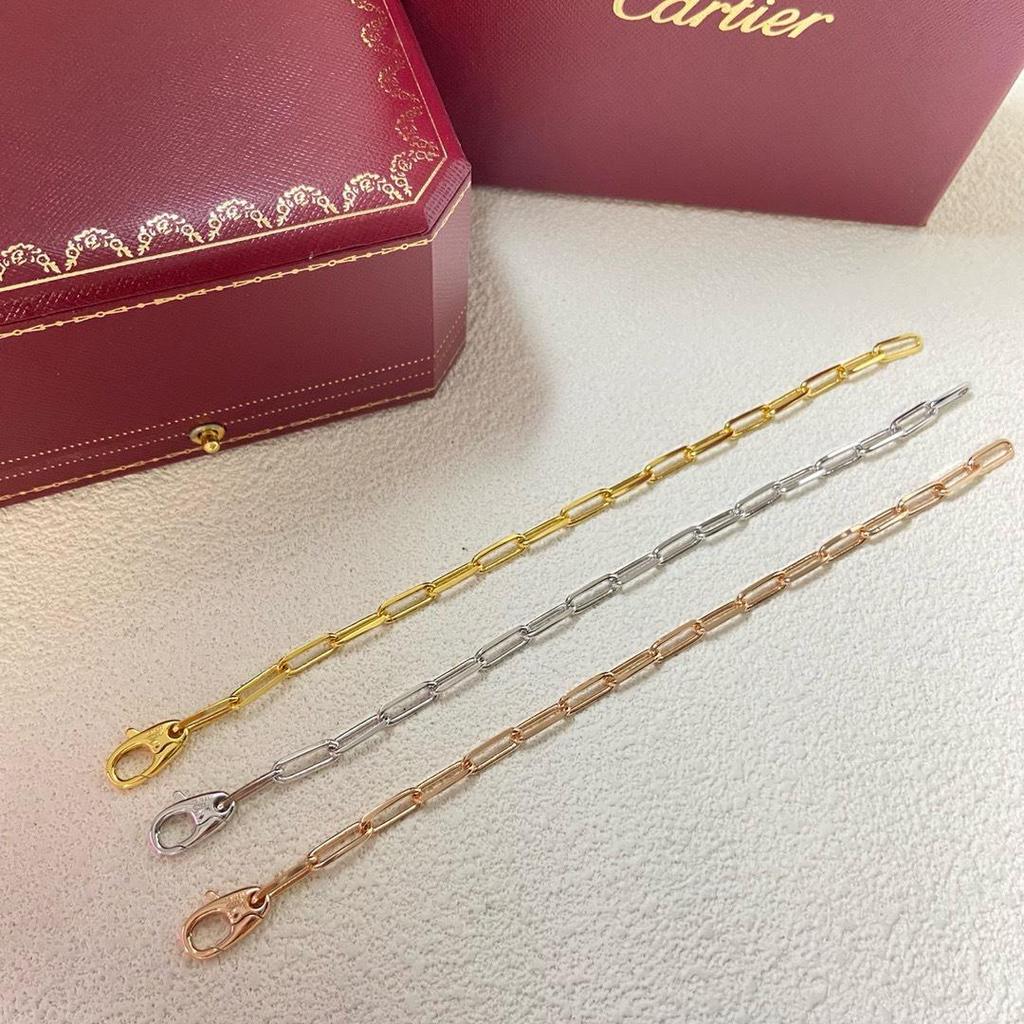 2025 Cartier Sparta Women's Versatile Bracelet with Ring Buckle - Santos V Gold Cuban Chain for Couples