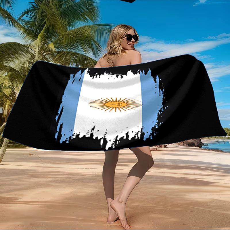Argentinien Flagge Design Strandtuch Mikrofaser Strandtuch, Leicht und Schnelltrocknend, für Sommerreisen, Schwimmbad-Fan Geburtstagsgeschenk