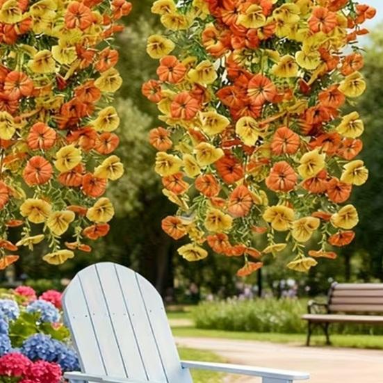 Yousheng 1/2Pcs Simulated Plants Easy to Care No Watering No Withering Bright Color Realistic Appearance Decorative Fake Plant Home Decor