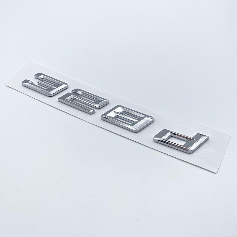 Nová čísla písma Písmena 316d 318d 320d 325d 328d 330d 335d Emblém GT ABS pro BMW řady 3 E90 E46 F30 Logo kufru auta