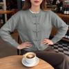2026 Autumn/Winter Loose Pipa Button Long Sleeve Sweater with European-American Style