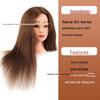 Real Hair Mannequin Head for Hairdressing, Braiding, Updos, and Makeup Practice