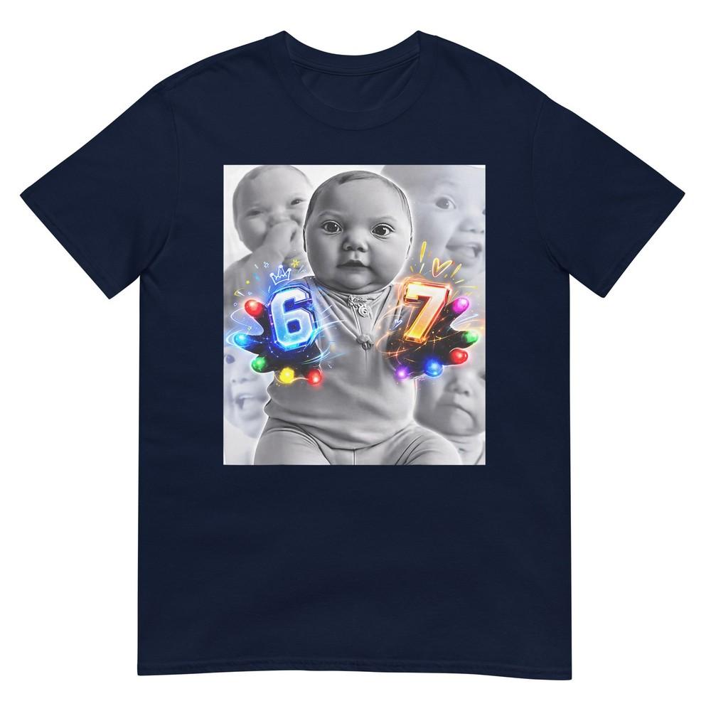 Baby 67 Six Seven Hand Funny Ai Baby Meme TShirt S