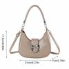 Y2k Style Dumpling Shoulder Bag Bow Half-moon Handbag Sweet Bowknot Crossbody Bag  Travel