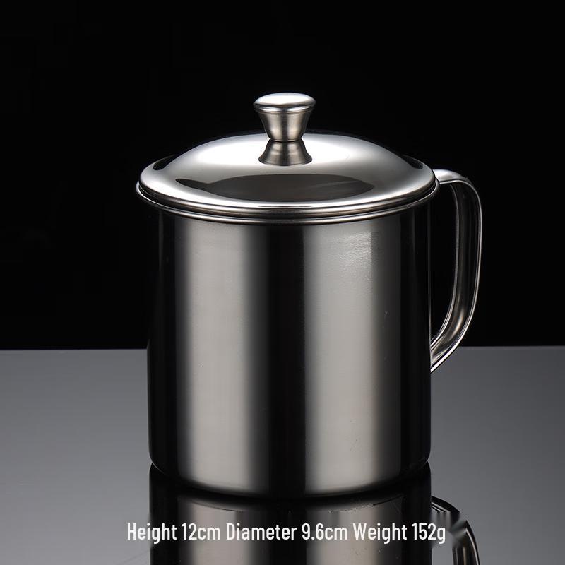 Кружка из нержавеющей стали ZISIZ с крышкой и ручкой - 2 шт.