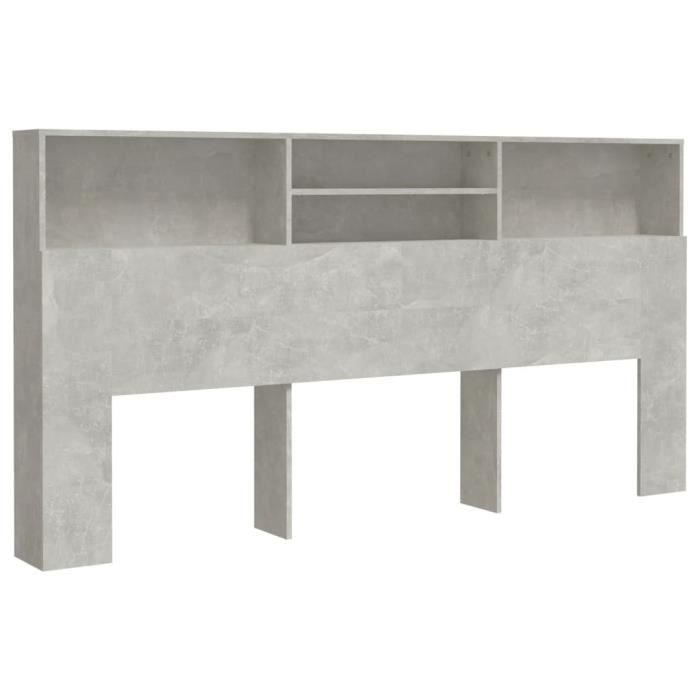 VidaXL Bedside Cabinet Concrete Grey 200x19x103,5 Cm 811893