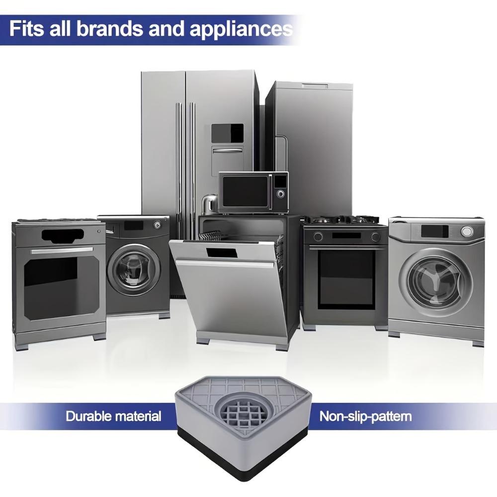 4pcs Noise Reducing Washing Machine Shock-Absorbing Pads Refrigerator Foot Pads Refrigerators