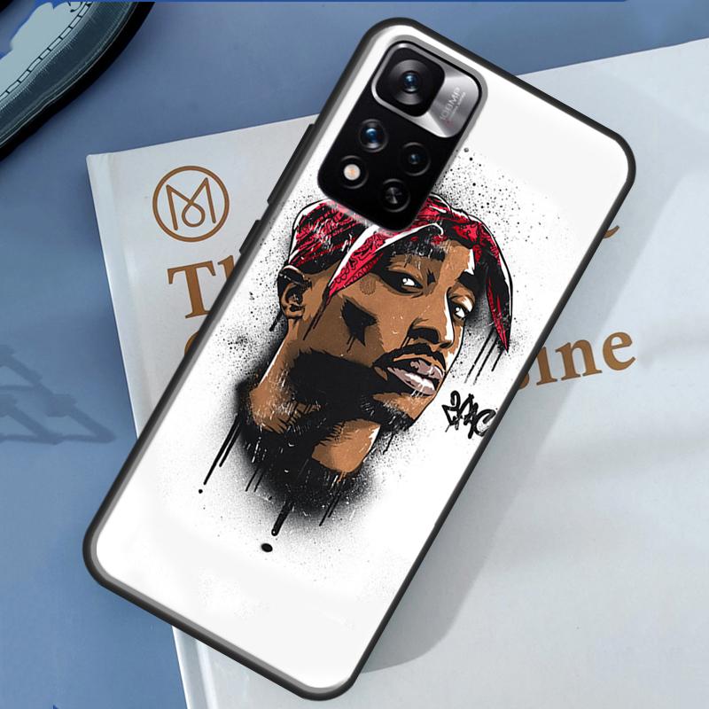 

Rapper 2pac Singer Tupac Case For Xiaomi Redmi 14C 13C 10C 12C Redmi Note 13 14 Pro 12 11 9 10 9S 10S 11S 12S Cover Redmi Note 14 5G
