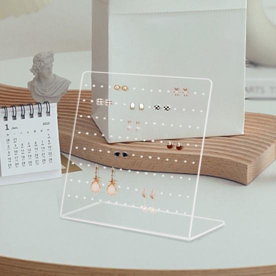 Acrylic Earring Rack Stylish Jewelry Display Space-Saving Long Lifespan Jewelry Rack for Store Home