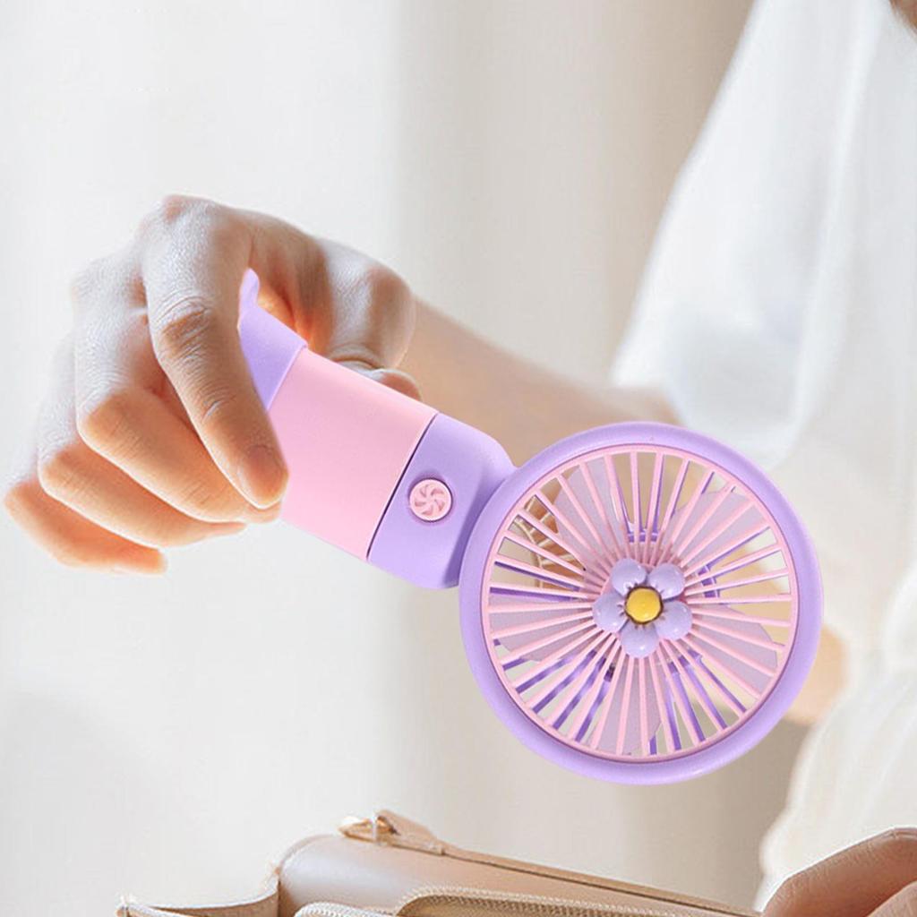 Handheld Fan Small Pocket Fan Silent Electric Cooling Tool with Strong Wind USB Powered for Indoor Outdoor Home Travel Kitchen