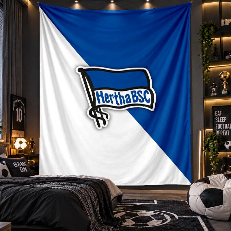 Wall Hanging Tapestry hertha bsc FC Print Cloth for Living Room Bedroom Home Decor