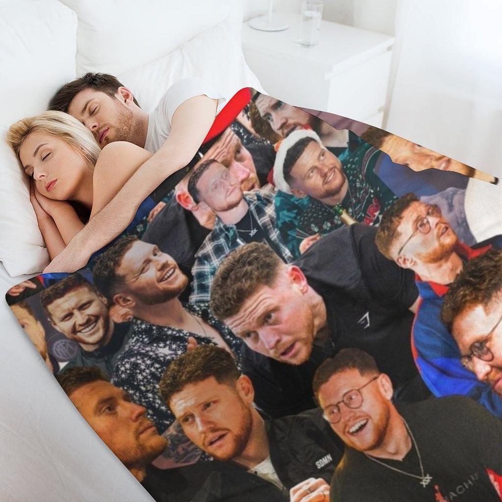 behzinga photo collage Throw Blanket Warm halloween Picnic Tourist Blankets