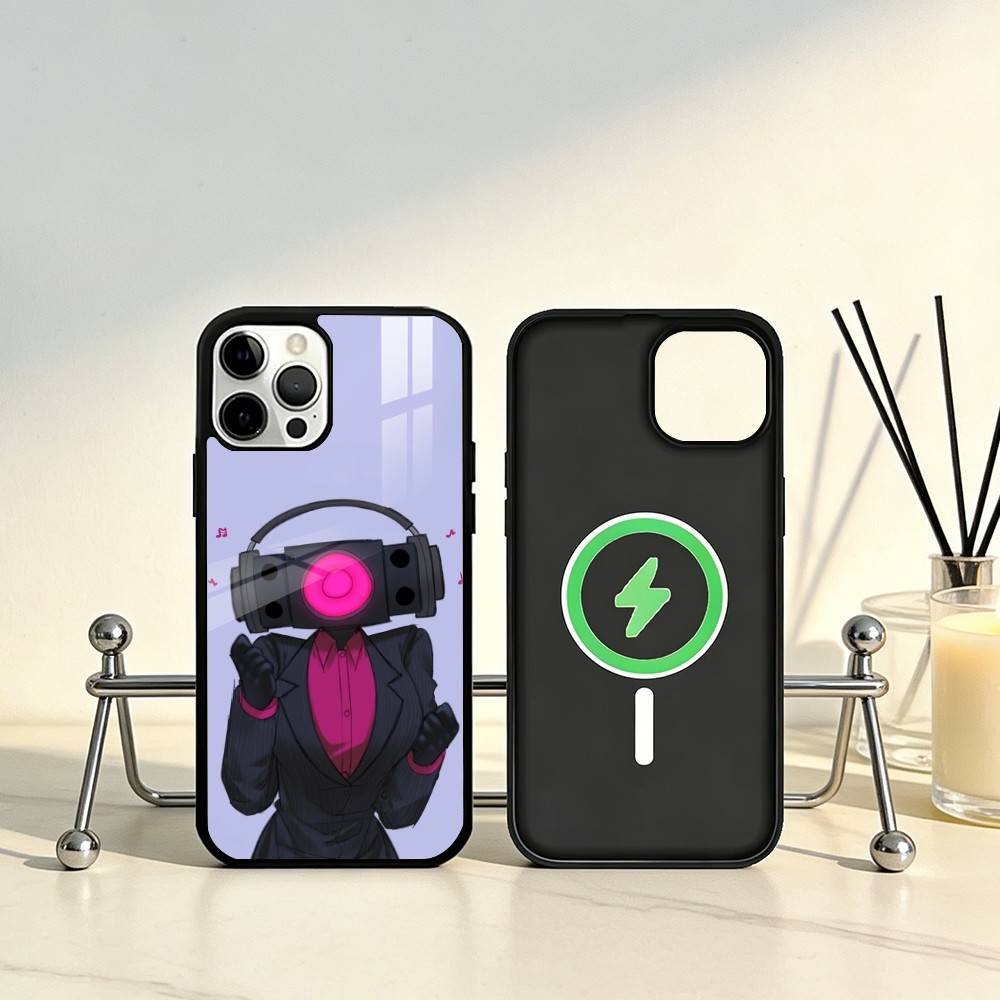 

C-Cartoon S-Skibidi Toilet Phone Case For iPhone17,16,15,14,13,12,11 Plus,Pro Max Magnetic For Magsafe Wireless Charging iPhone12PRO