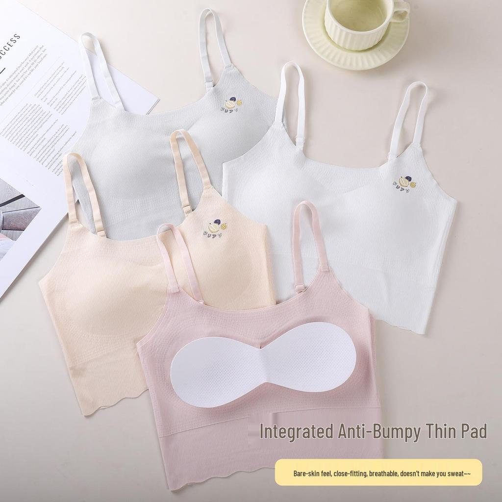 Breathable Seamless Training Bras for Girls Aged 9-16, Long Vest Style to Prevent Show Through