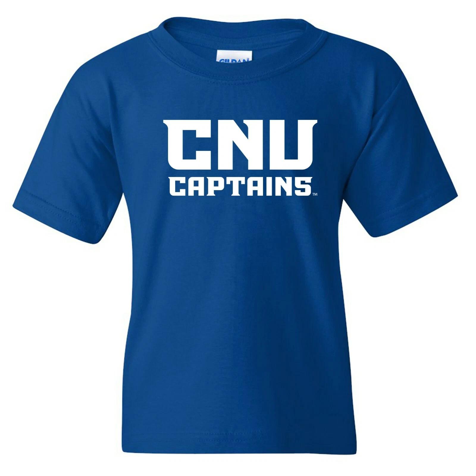 Christopher Newport University Captains Basic Block Youth T-Shirt - Royal L