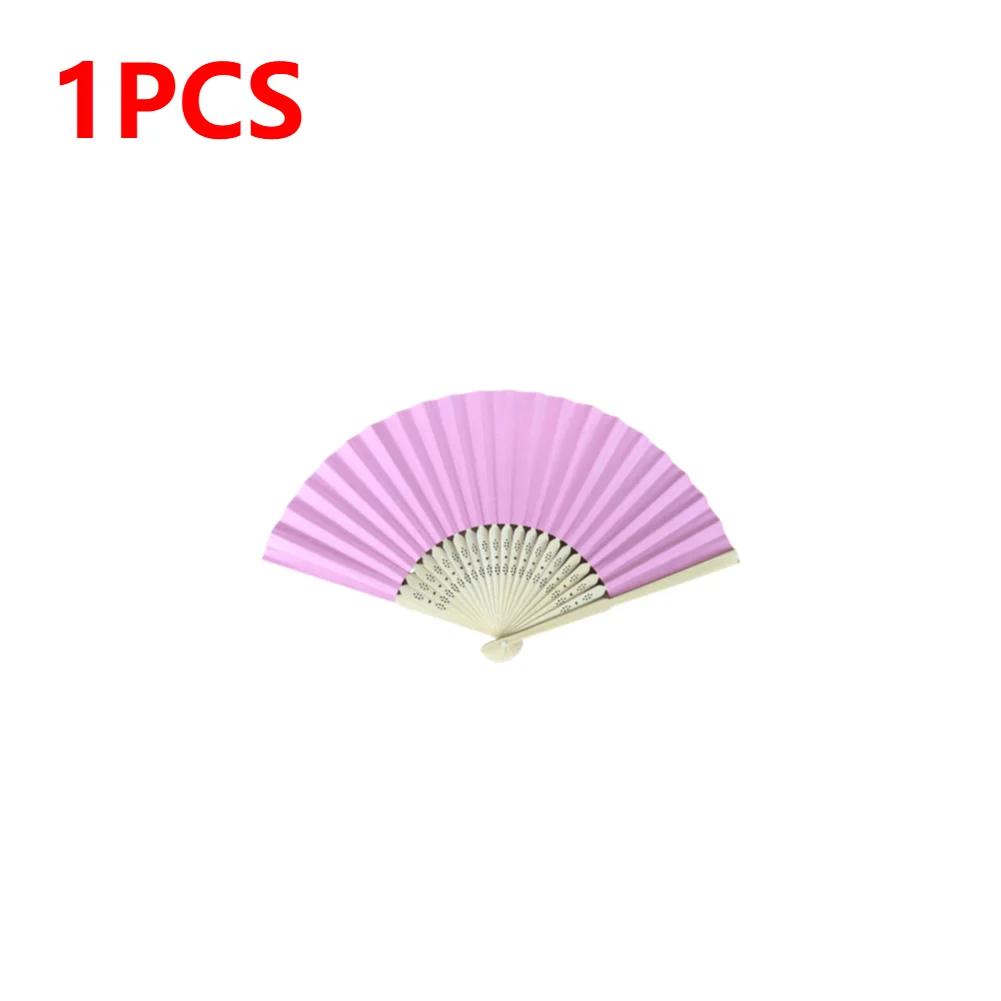 1-50pcs DIY Paper Bamboo Folding Fan Adults Children's Calligraphy Painting Practice Blank White Purple Folding Fan Wedding Gift