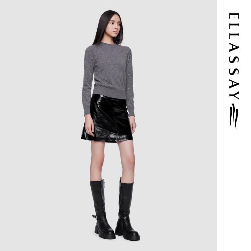 ELLASSAY Women's 2024 Winter Merino Wool Knit Sweater