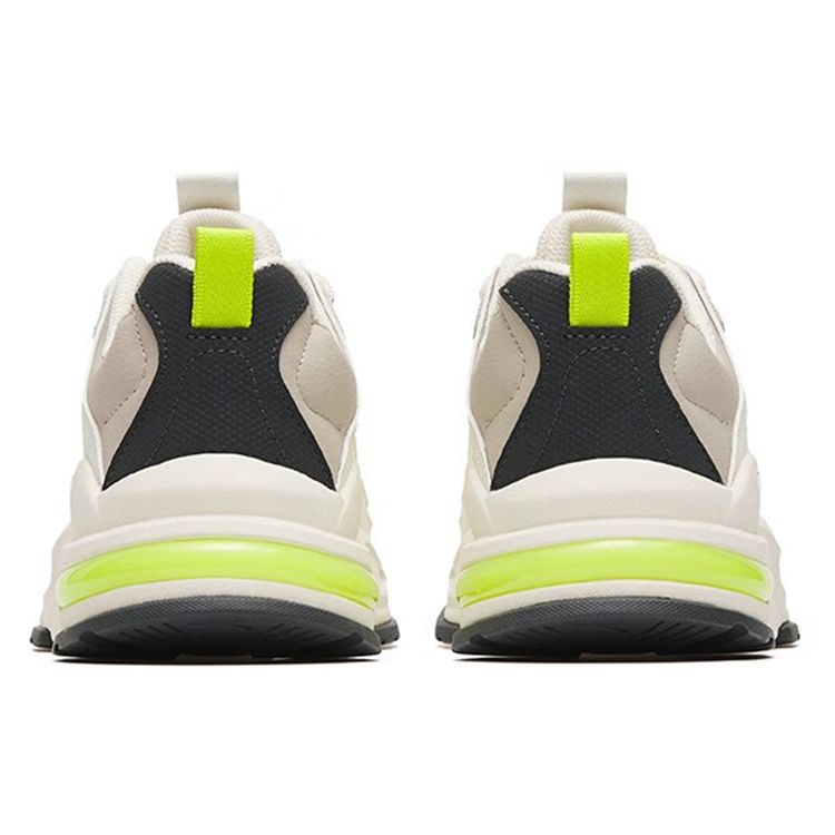 Anta Millennium 5.0 Leather Lightweight Durable Low-Top Sports Casual Shoes Women sneaker Gray White Yellow 122248890-2