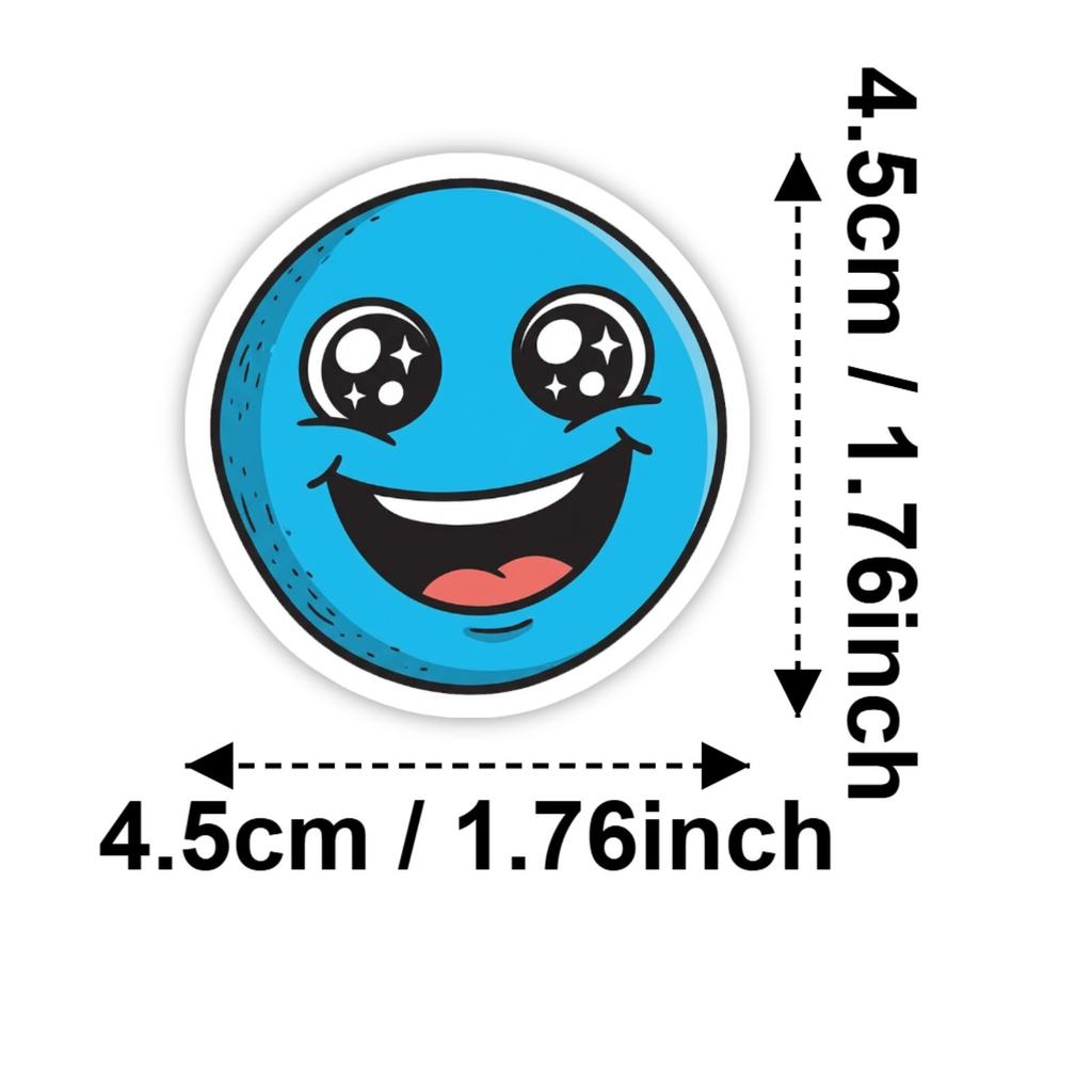 50 Funny Color Emoji Stickers Fun Graffiti Emotional Emotions Luggage Hand Account Waterproof Decorative Stickers