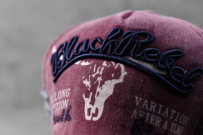 BlackRebel Cap Women's Vintage Distressed Wine 7986564