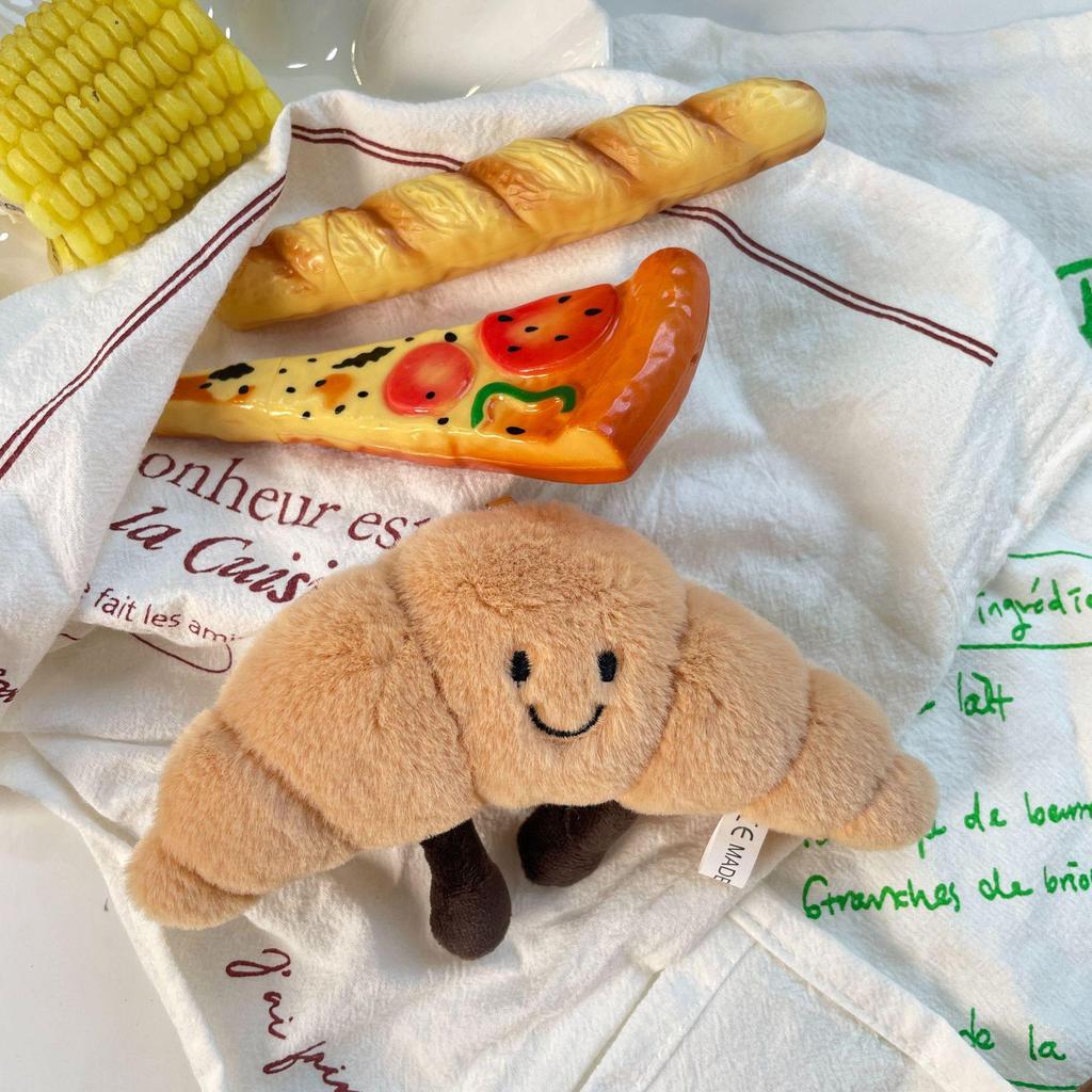 Roztomilý Kreslený Hamburger a Hranolky Plyšový Batoh Přívěsek na Klíče Panenka