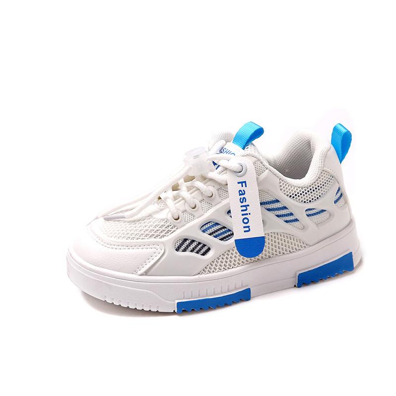Children's sports shoes breathable mesh boys casual board shoes 2025 new children's little white shoes middle and older children's net shoes tide