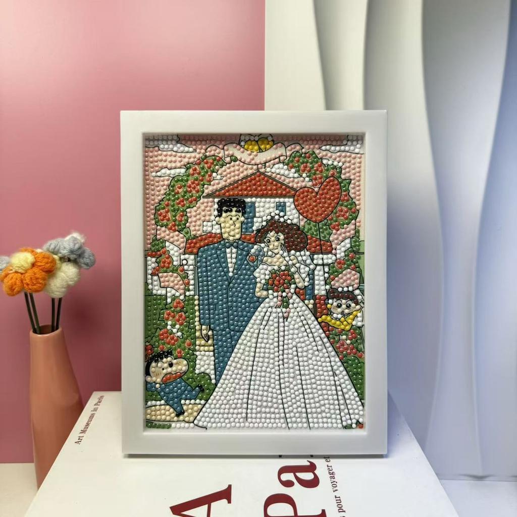 Children'S Diamond Painting Framed Handmade Diy Material Bag Sanrio Diamond Paste Painting Concentration Toy