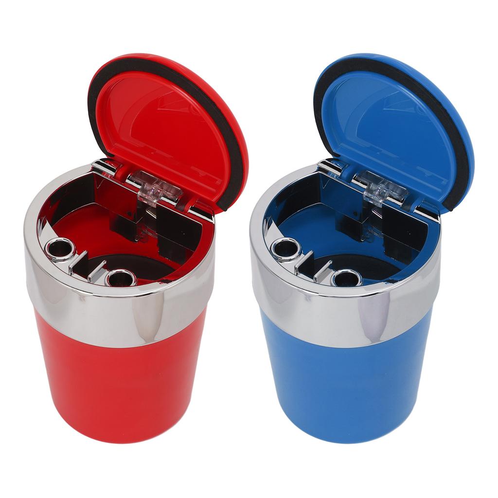 Windproof Ashtray Outdoor Ashtray Stable Base Simple Wide Application Inbuilt Light Design ABS Stainless Steel for Party