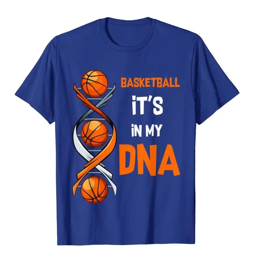 Basketball It's In My DNA Funny Player Team Sport T-Shirt Tshirts Tops Tees For Men Fitted Cotton Summer T Shirt