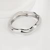 Interlocking Ring Open Bangle - European & American Light Luxury Design for Women