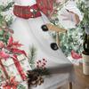 Christmas Tree Snowflakes Robin Snowman Gray Sheer Curtains Living Room Decoration Window Curtains Kitchen Tulle Voile Curtains