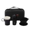 Portable Manual Coffee Grinder Set With Filter Cup Camping Outdoor Travel 6-Person Espresso Kit