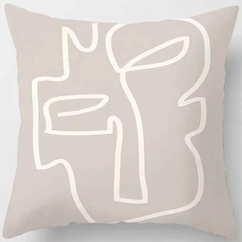 Simple Lines Abstract Pillowcase Office Living Room Car Ornaments Home Pillowcase