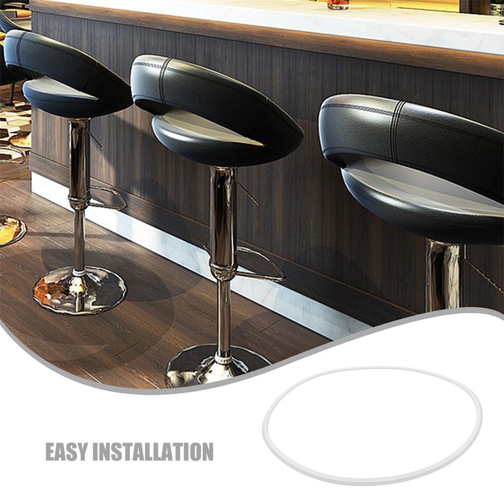 Rubber Base Ring for Bar Stool Legs Non Slip Floor Protector Pad Barstool Leg Protector Ring for Hardwood Floors White