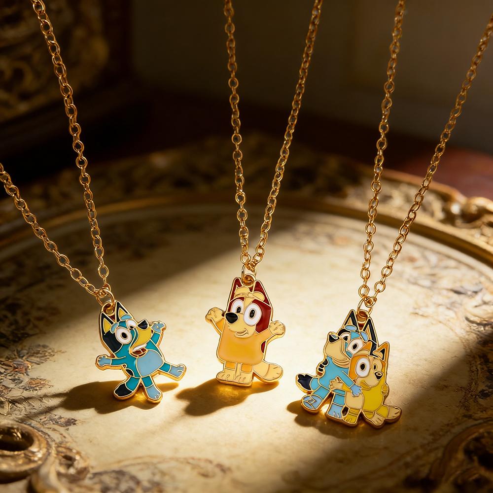 Discover Intime Women's Bluey Bingo Cartoon Animal Alloy Necklace Choker Y2k Aesthetic Cosplay Prop Adorable Present Fashion Attachment