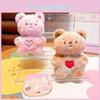 Plush Brown Playful And Pink Bear Keychain Fun And Stylish Key Accessory Holder
