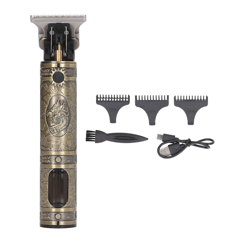 Hair Trimmer Professional Portable Rechargeable Hair Clipper with LCD Display for Outdoor Dragon