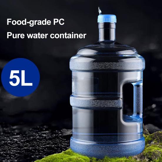 Clear Plastic Water Tank Jug with Handle And Leakproof Cap, Reusable Durable Container Portable Bottle, Transparent Storage for Home Office Drinking